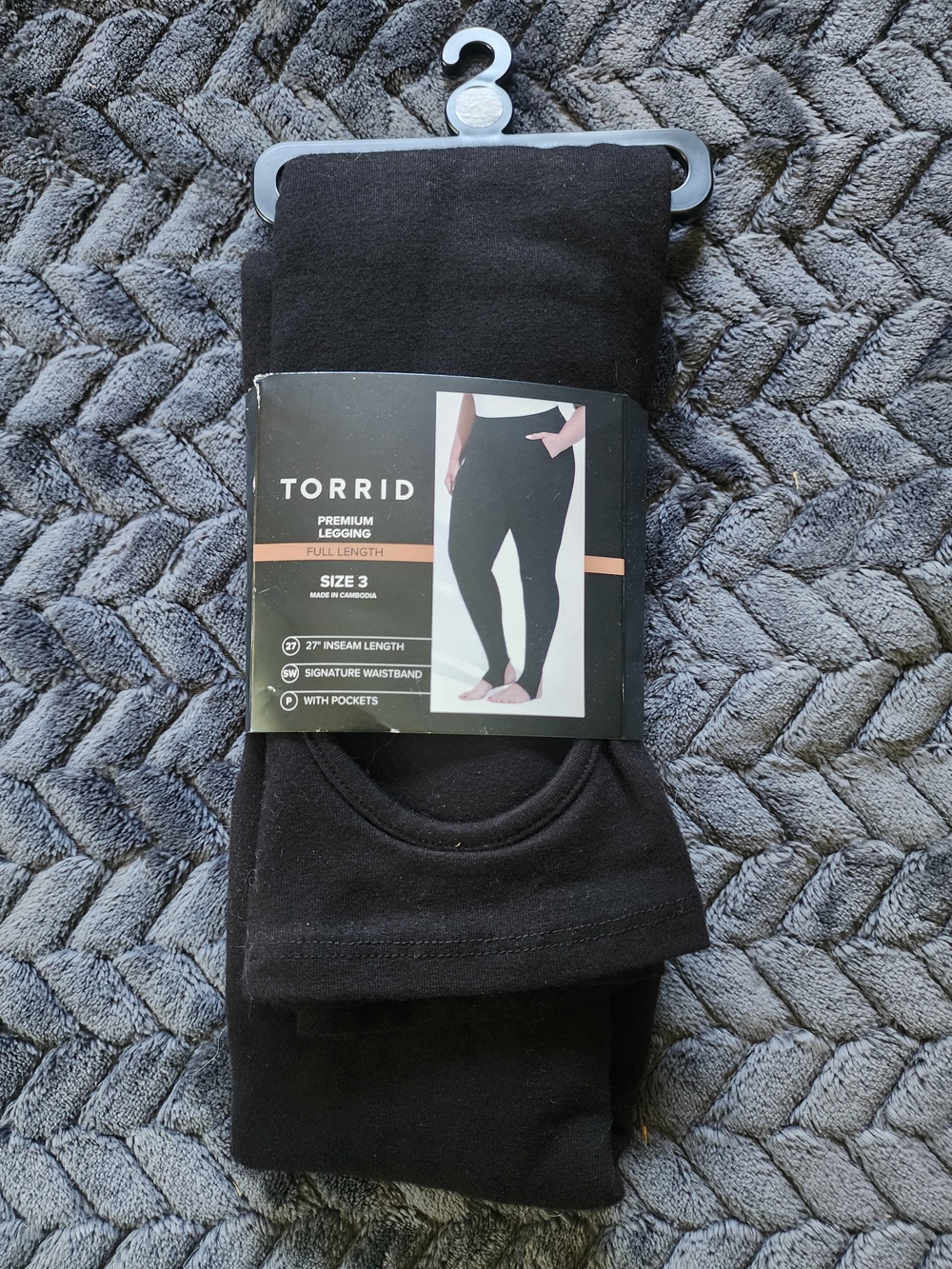 torrid Black Full-Length Stirrup Leggings with Pockets